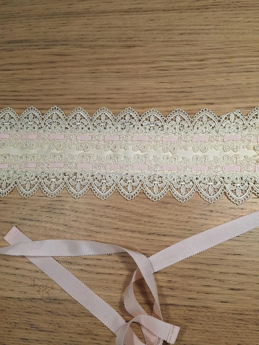 Innocent World Ivory & Pink Lacy Headdress | Classic Lolita 🎀🌸